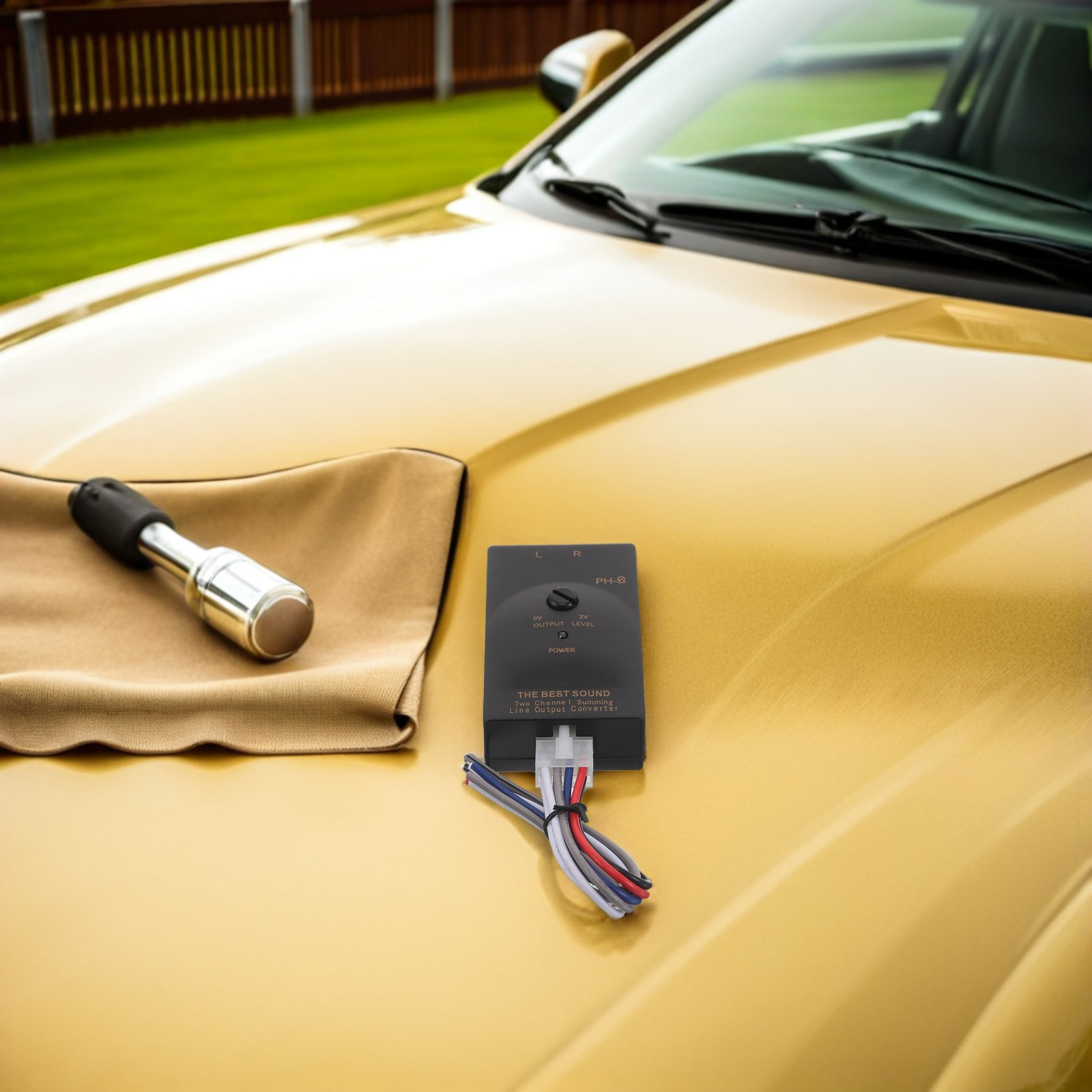 Subwoofer - 2-Channel Car Audio High-Low Signal Converter