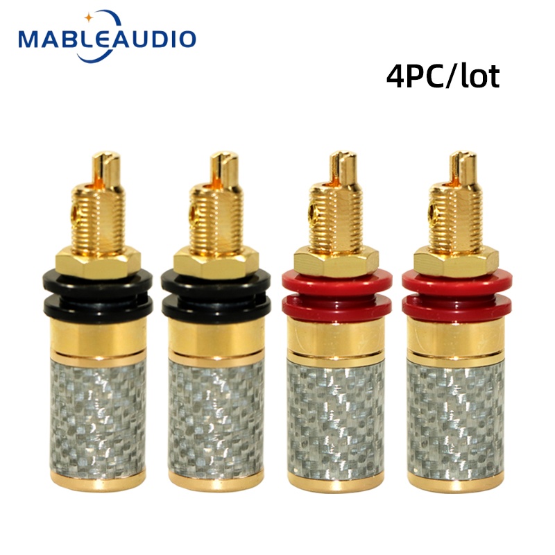 Carbon Fiber Gold Plated Bindi - đánh giá và giá Speaker Terminal
