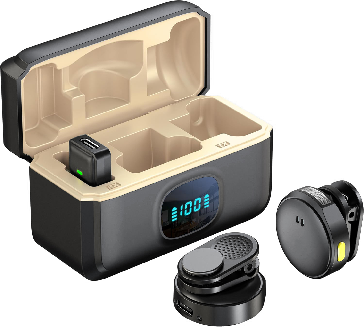 Wireless Microphone (2 TX + 1  - đánh giá và giá Condenser Microphone Kit