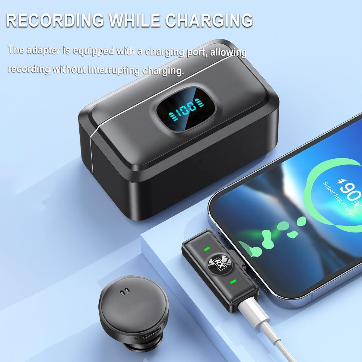 Wireless Microphone (2 TX + 1  - đánh giá và giá Condenser Microphone Kit