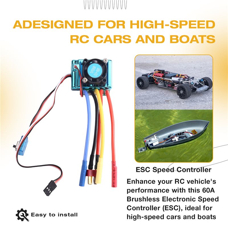 B78B-Speed Controller With 60A - đánh giá và giá Banana Plug