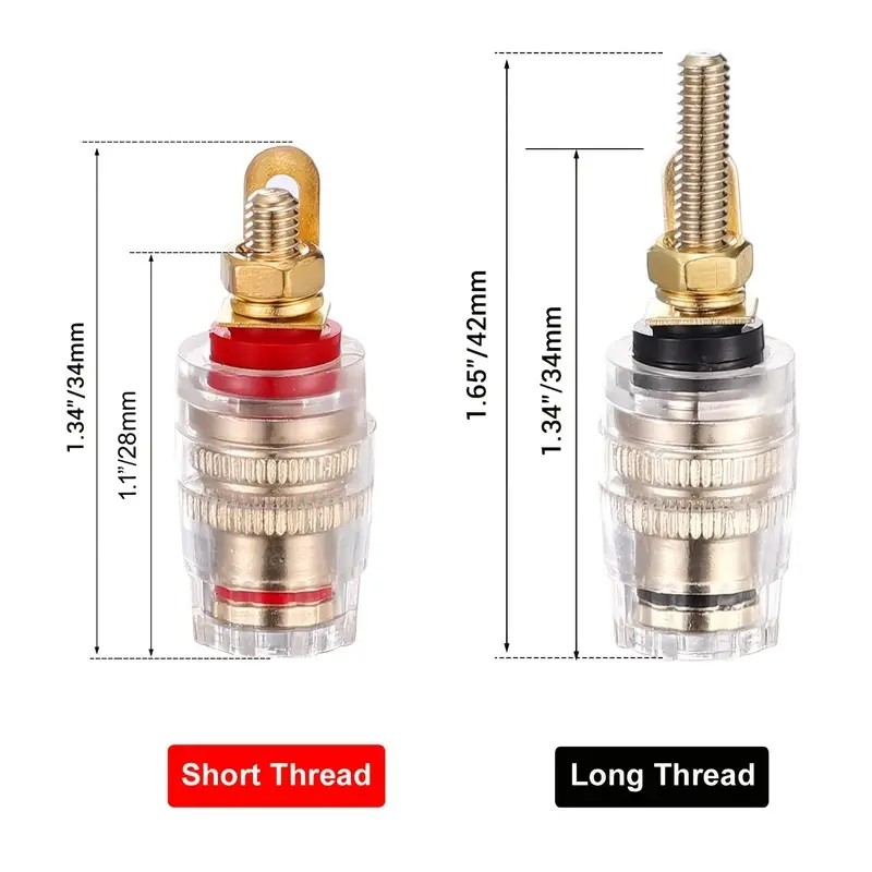 2/4Pcs 4mm Banana Socket Gold- - đánh giá và giá Banana Plug