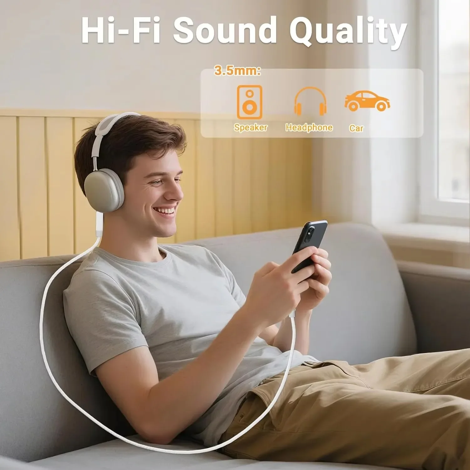 USB C to 3.5mm Male AUX Audio  - đánh giá và giá Audio Jumper Wire