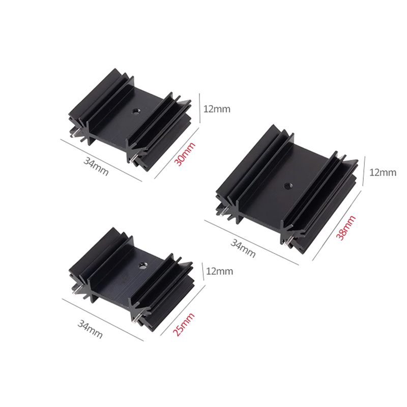 5 Pcs TO-220 Triode MOS Transi - đánh giá và giá Heatsink Aluminum